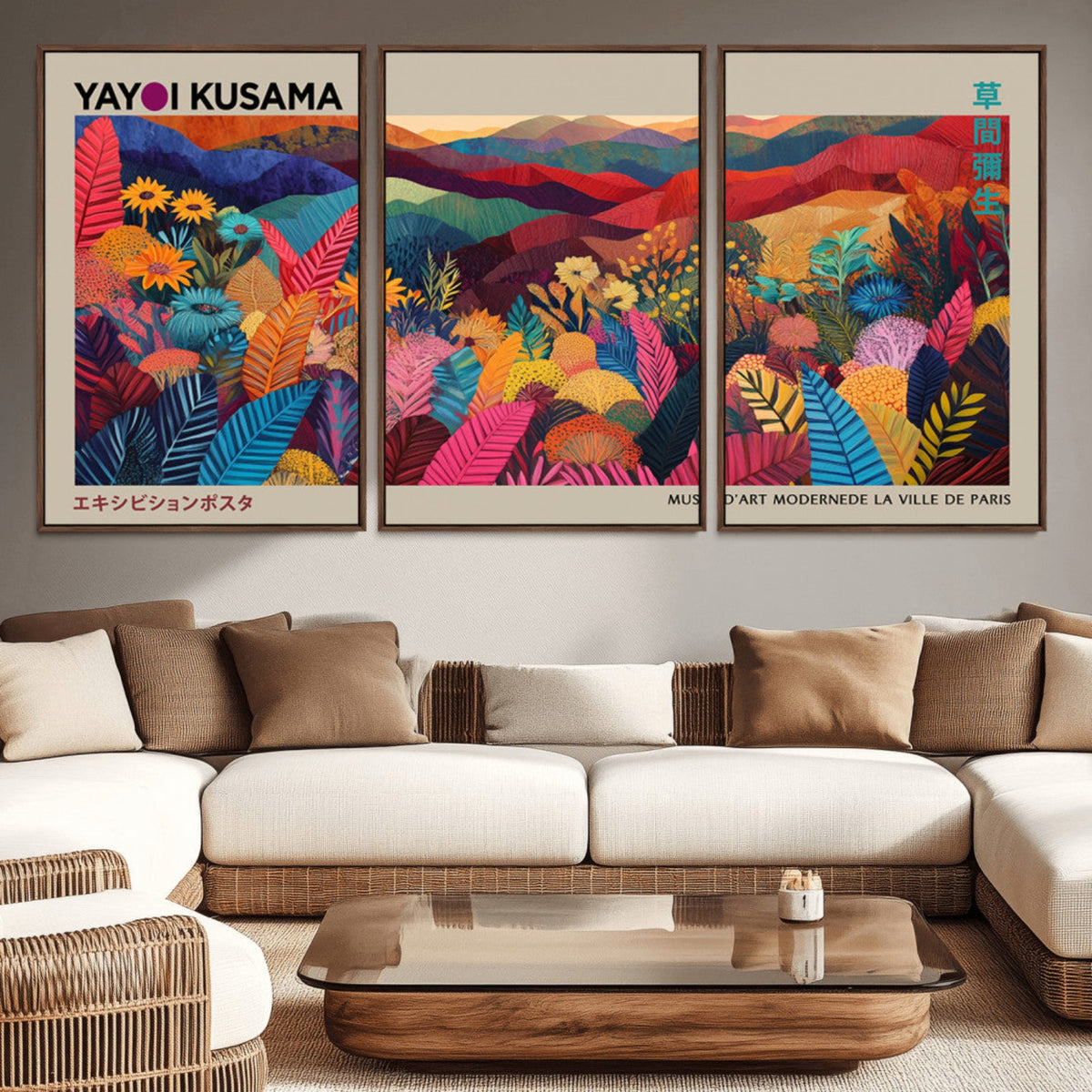 Yayoi Kusama Wall Art Canvas Print, Abstract Art, Large