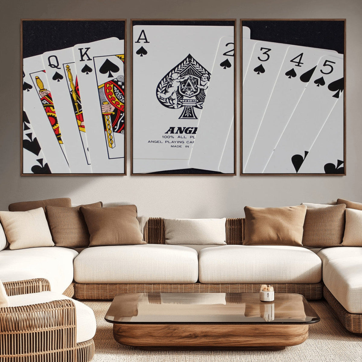 Poker Wall Art - Playing Cards Canvas Wall Art Print - Ace