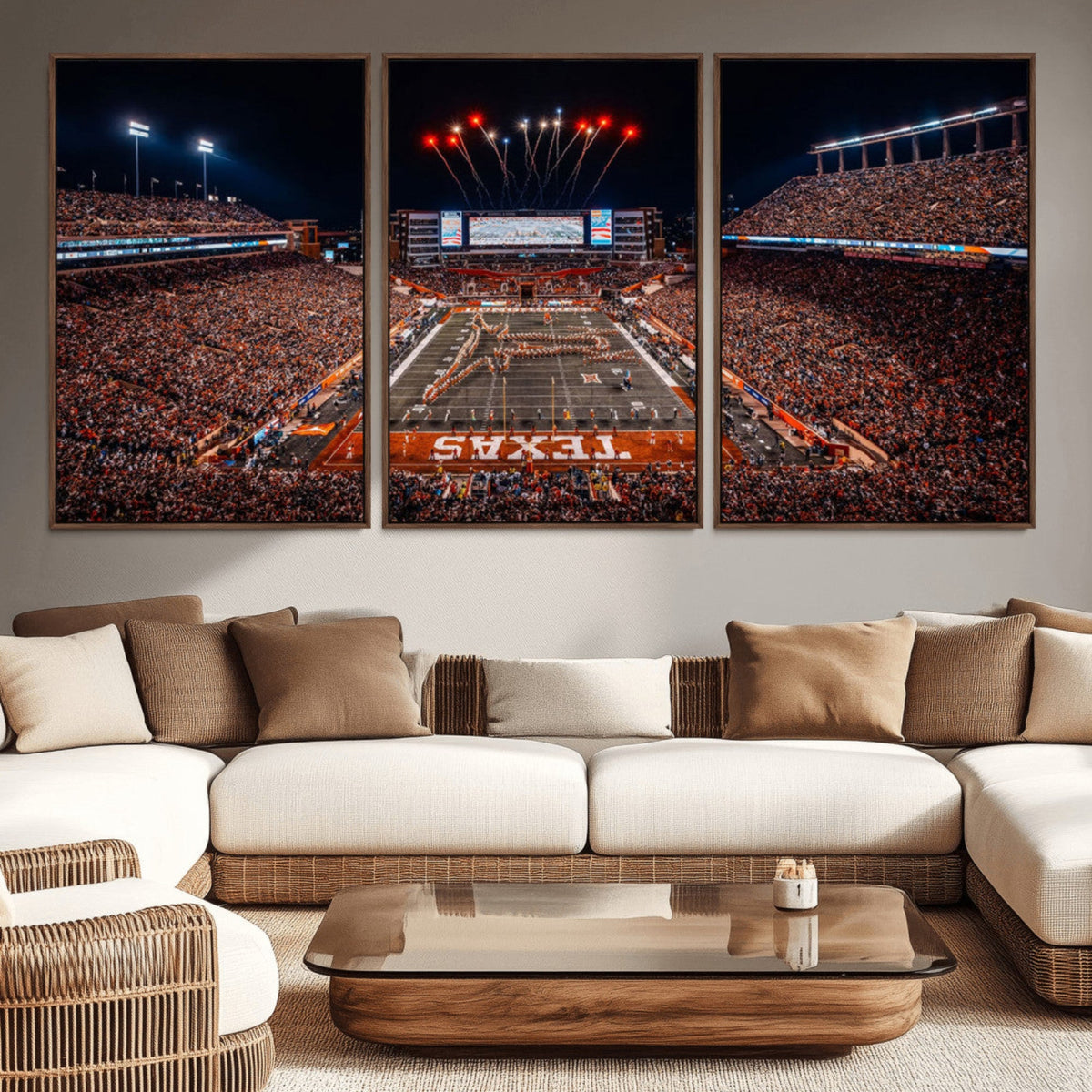 Texas Stadium Night Game Wall Art Canvas Print – Vibrant