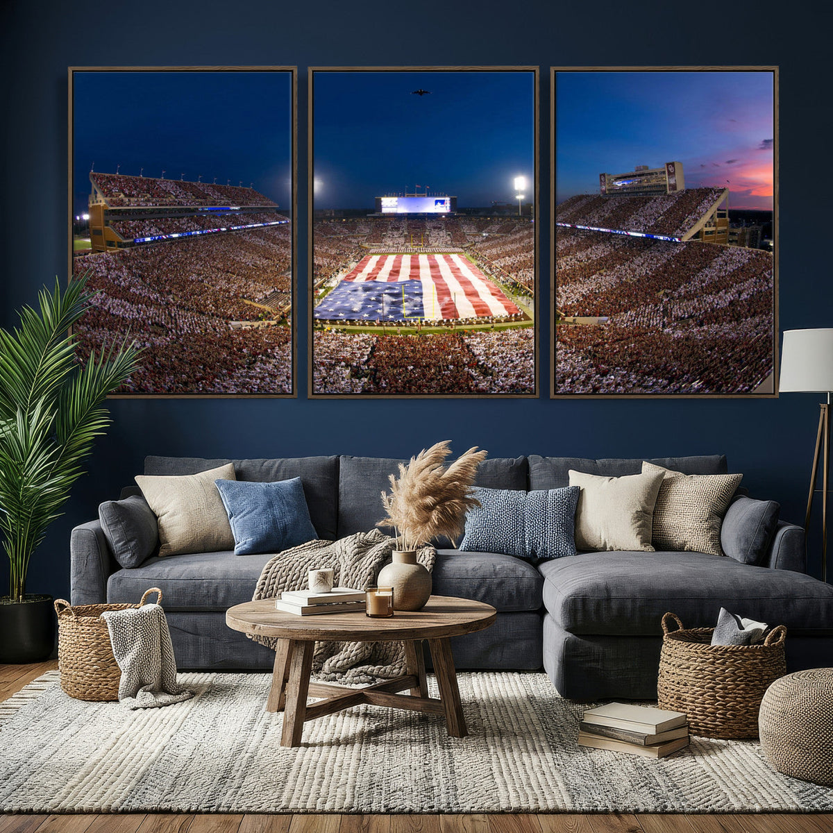 Oklahoma Sooners Memorial Stadium Wall Art Canvas Print,