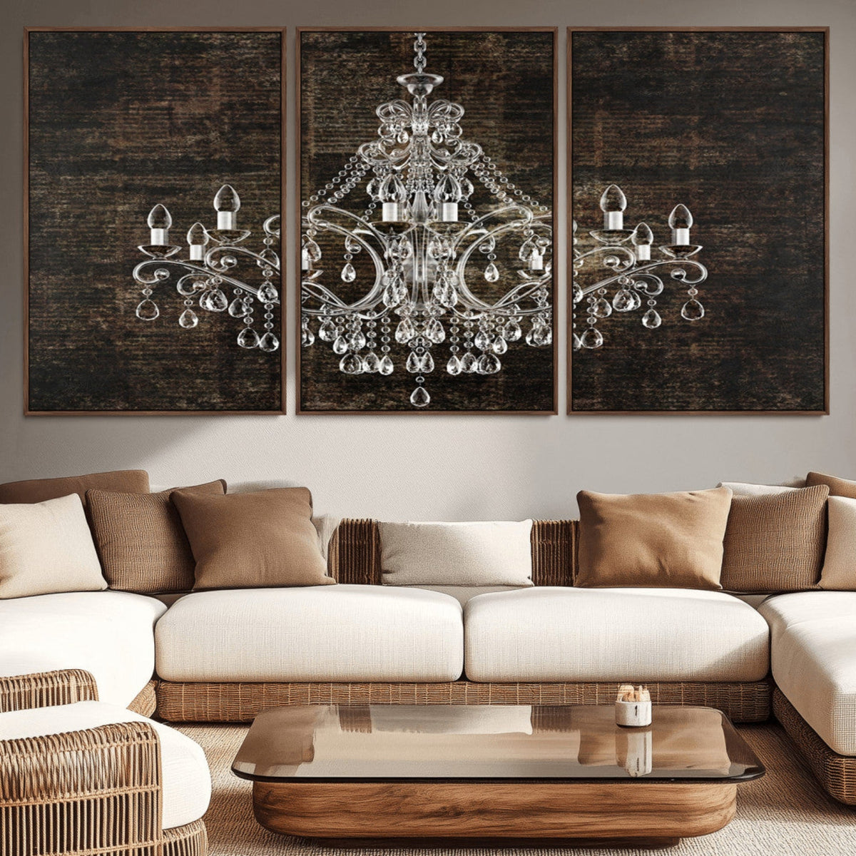 Rustic Chandelier Canvas Print