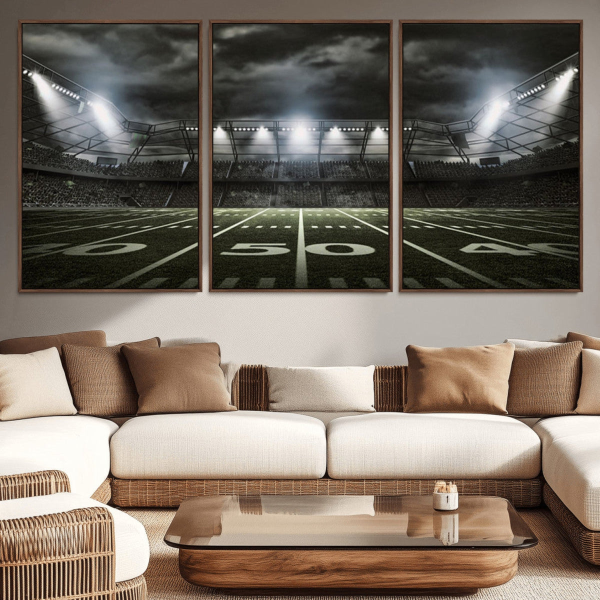 American Football Stadium Wall Art Canvas Print, Stadium