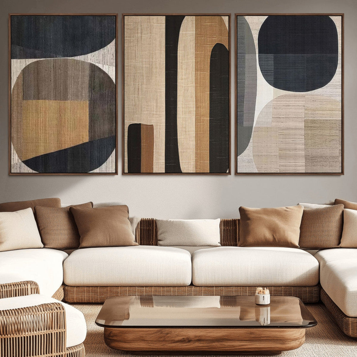 Wabi Sabi Canvas Print - Geometric Abstract Wall Art Canvas