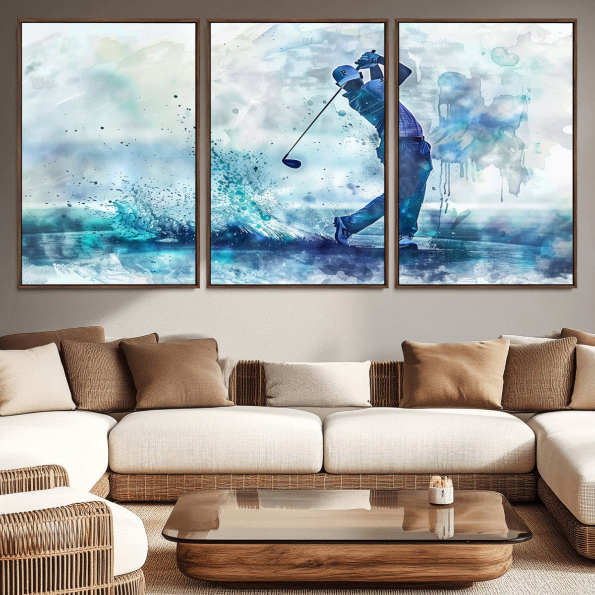 Golf Swing Wall Art Canvas Print - Sports-Inspired