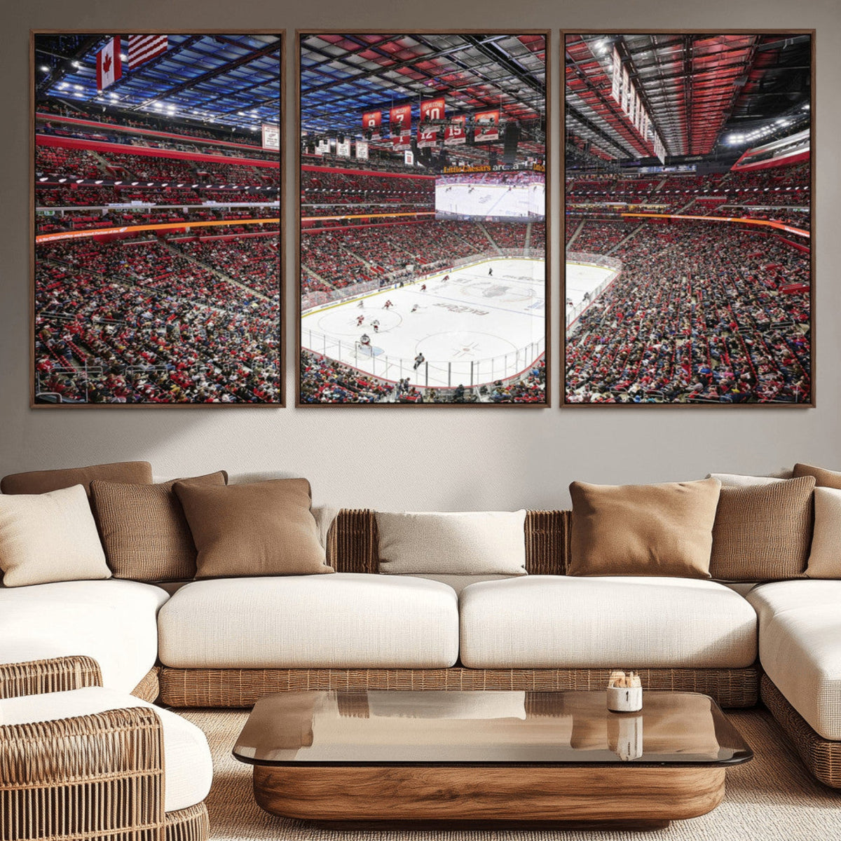Barton Malow Little Caesars Arena Detroit Wall Art Canvas