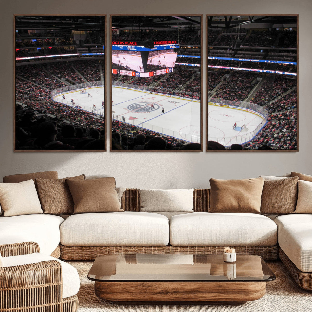 Rogers Place Edmonton Oilers Ice Hockey Stadium Wall Art,