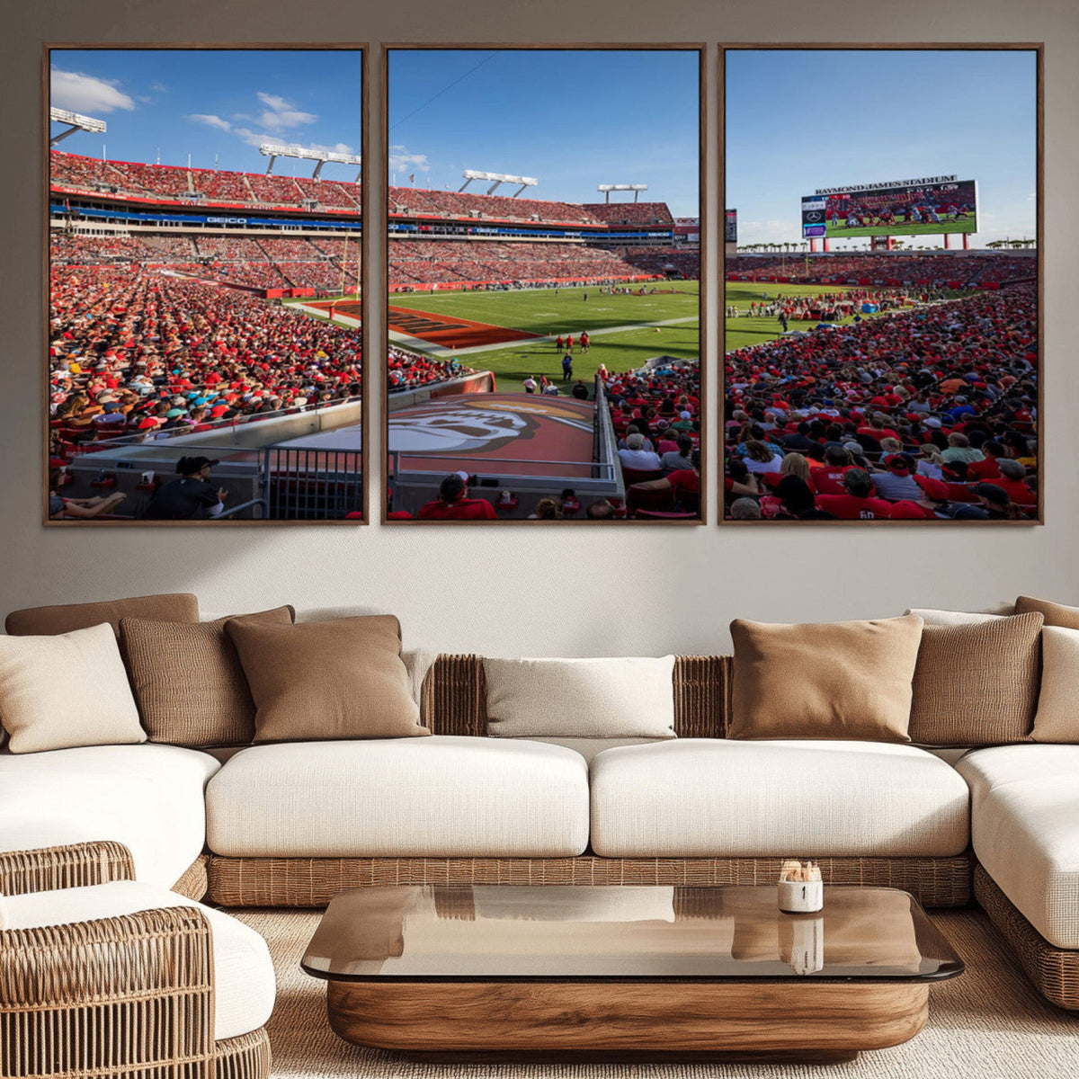 Florida Tampa Raymond James Stadium Wall Art Canvas Print -