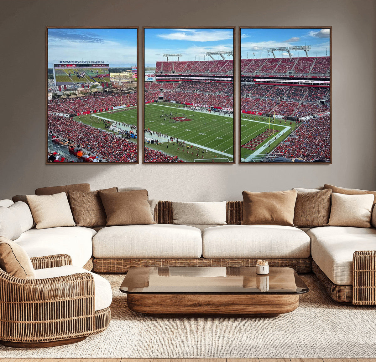 Florida Tampa Raymond James Stadium Wall Art Canvas Print -