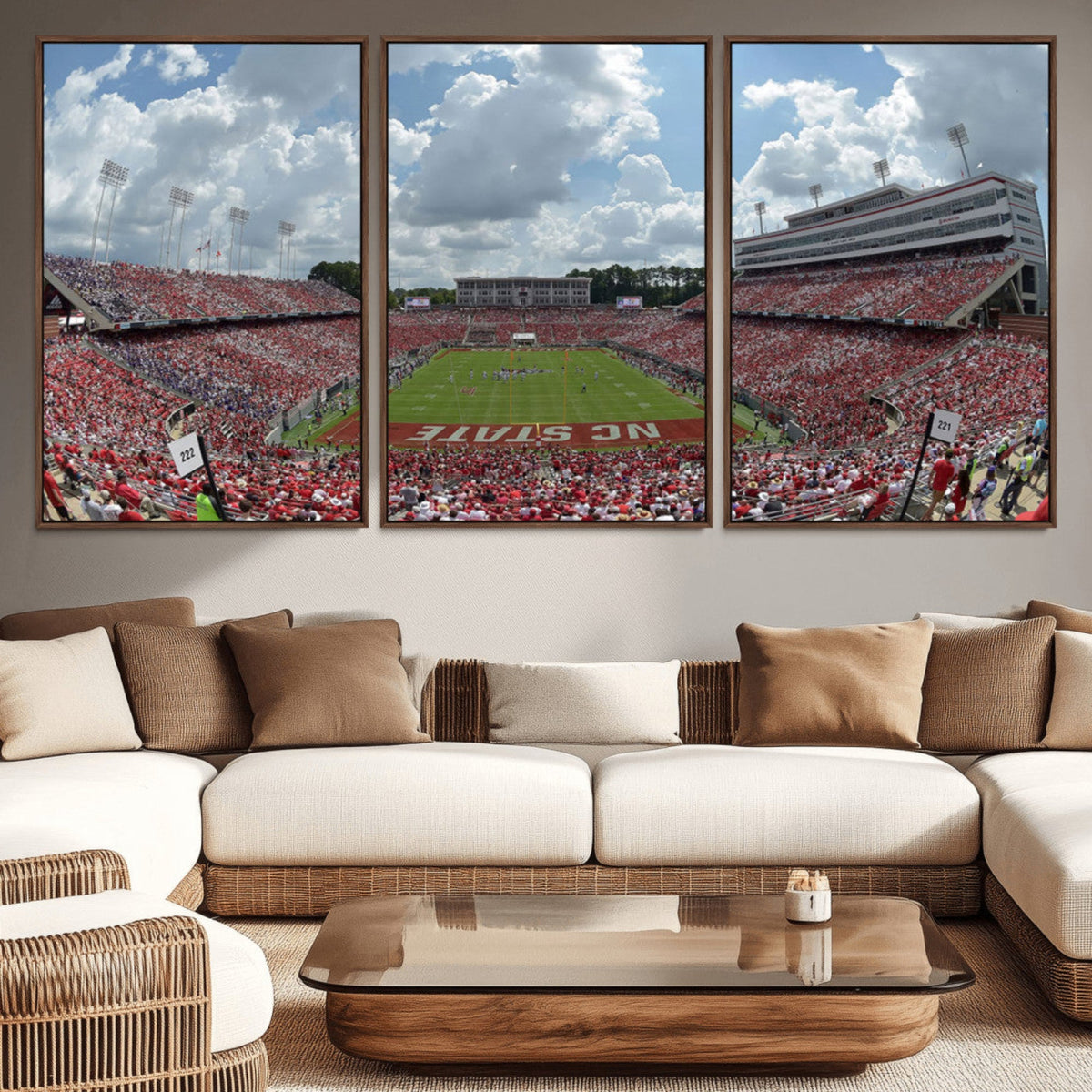 NC State Wolfpack Football Team Print Canvas- Raleigh