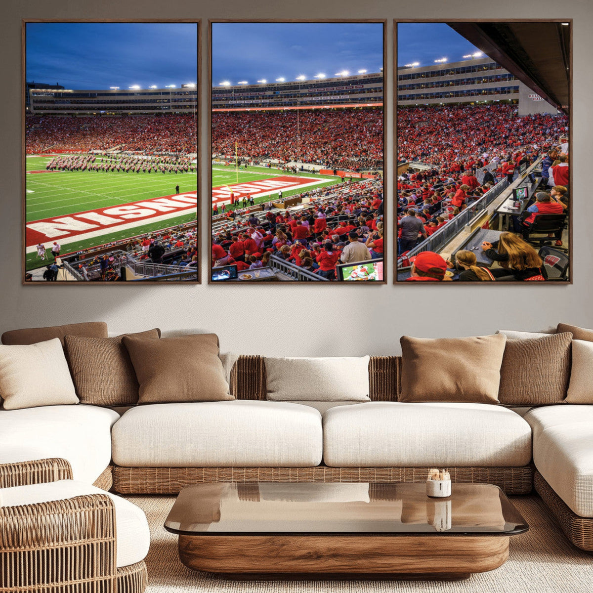 Wisconsin Badgers Football Team Print - Madison Camp Randall