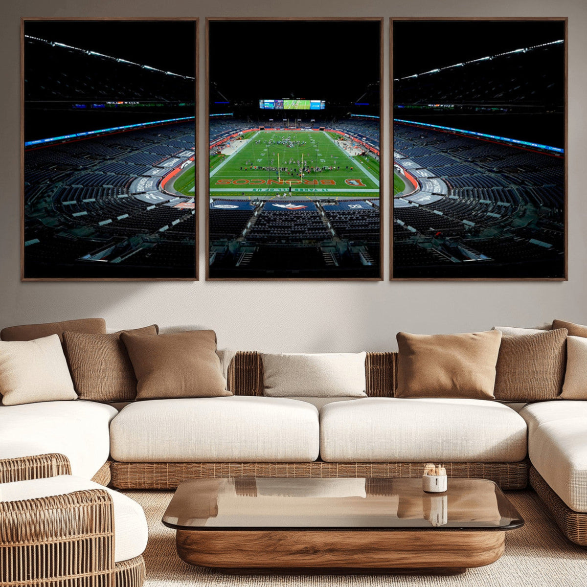 Denver Broncos Football Team Print Canvas- Denver Empower
