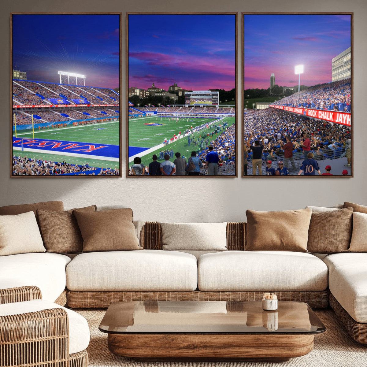 University of Kansas Jayhawks Football Team Print Canvas-