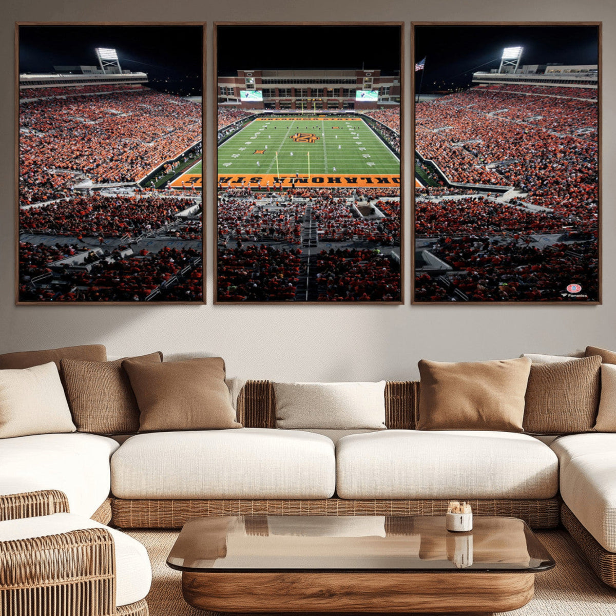 Oklahoma State Cowboys Canvas Print, Football Team Print -