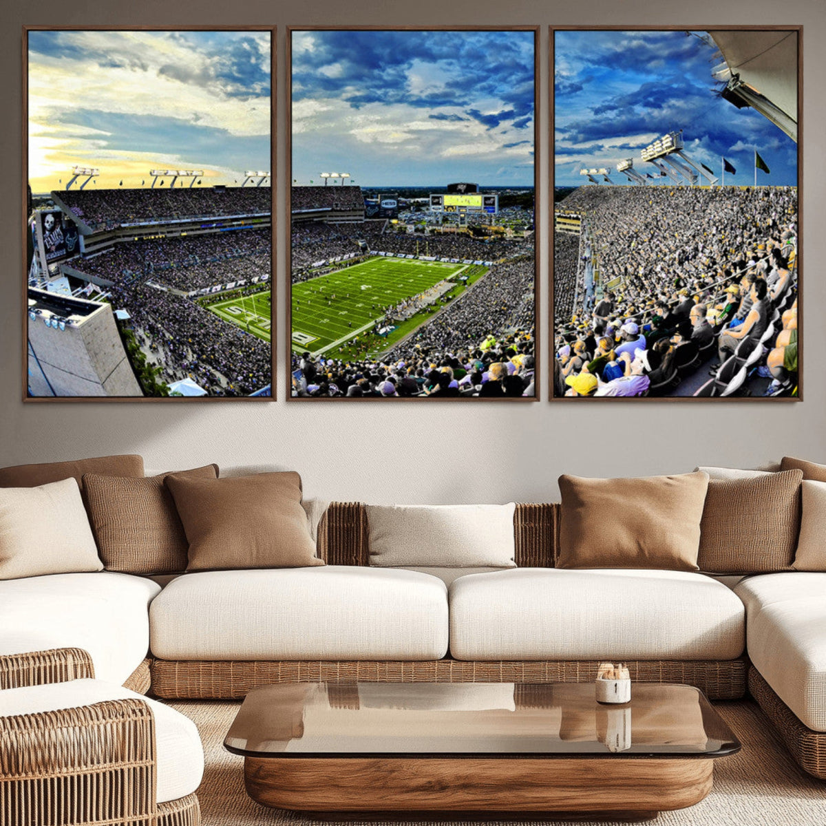Framed USF Bulls Football Team Print - Tampa Raymond James