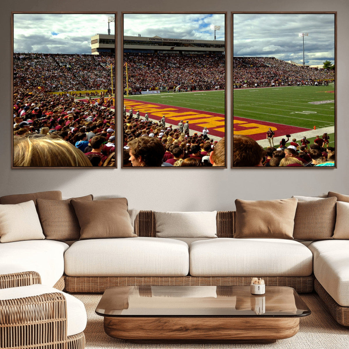 Central Michigan University Chippewas Football Team Print -