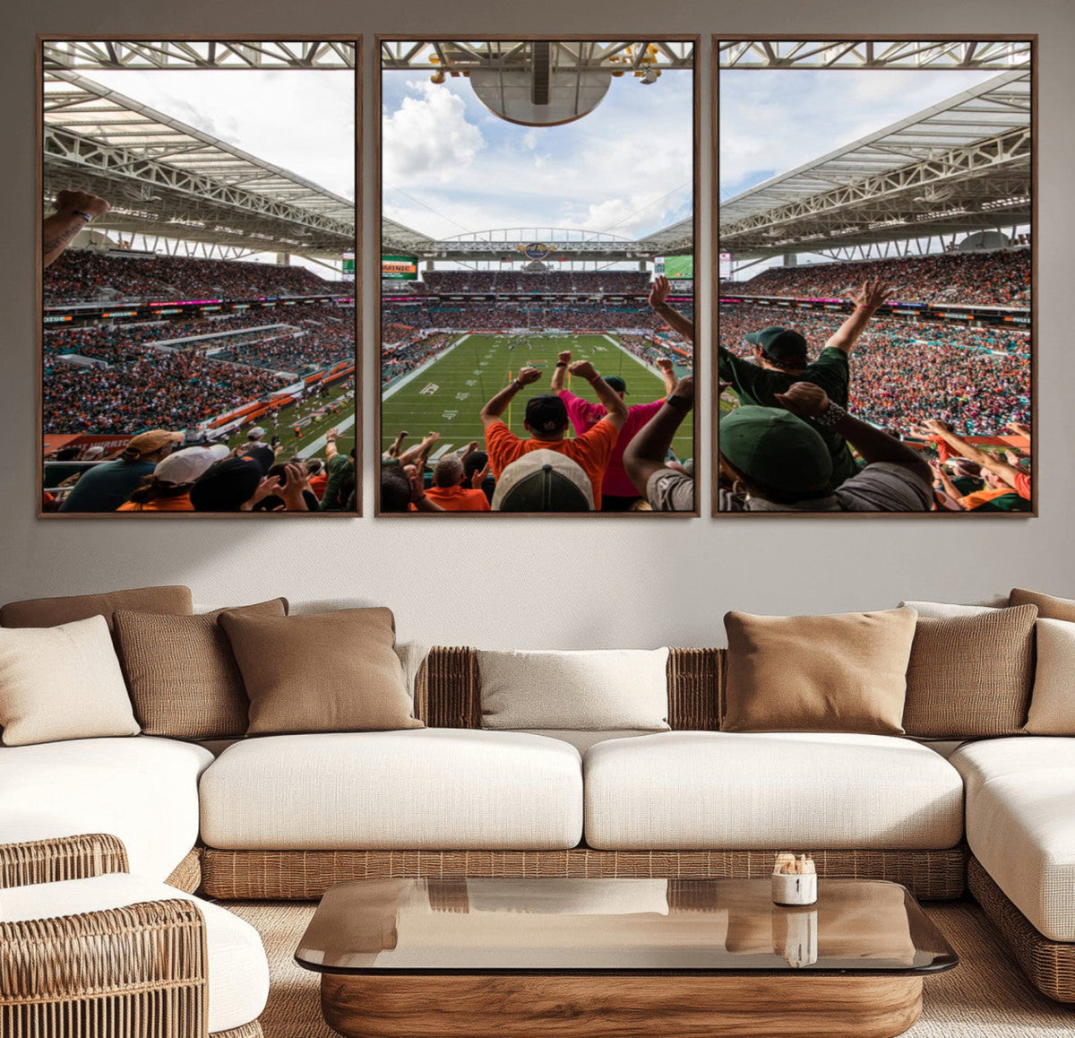 Miami Hurricanes Football Team Wall Art Print - Miami Hard