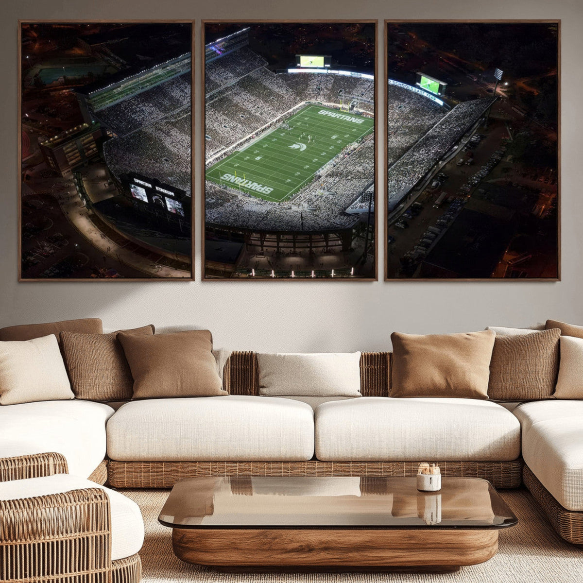 Michigan State Spartans Football Team Print - East Lansing