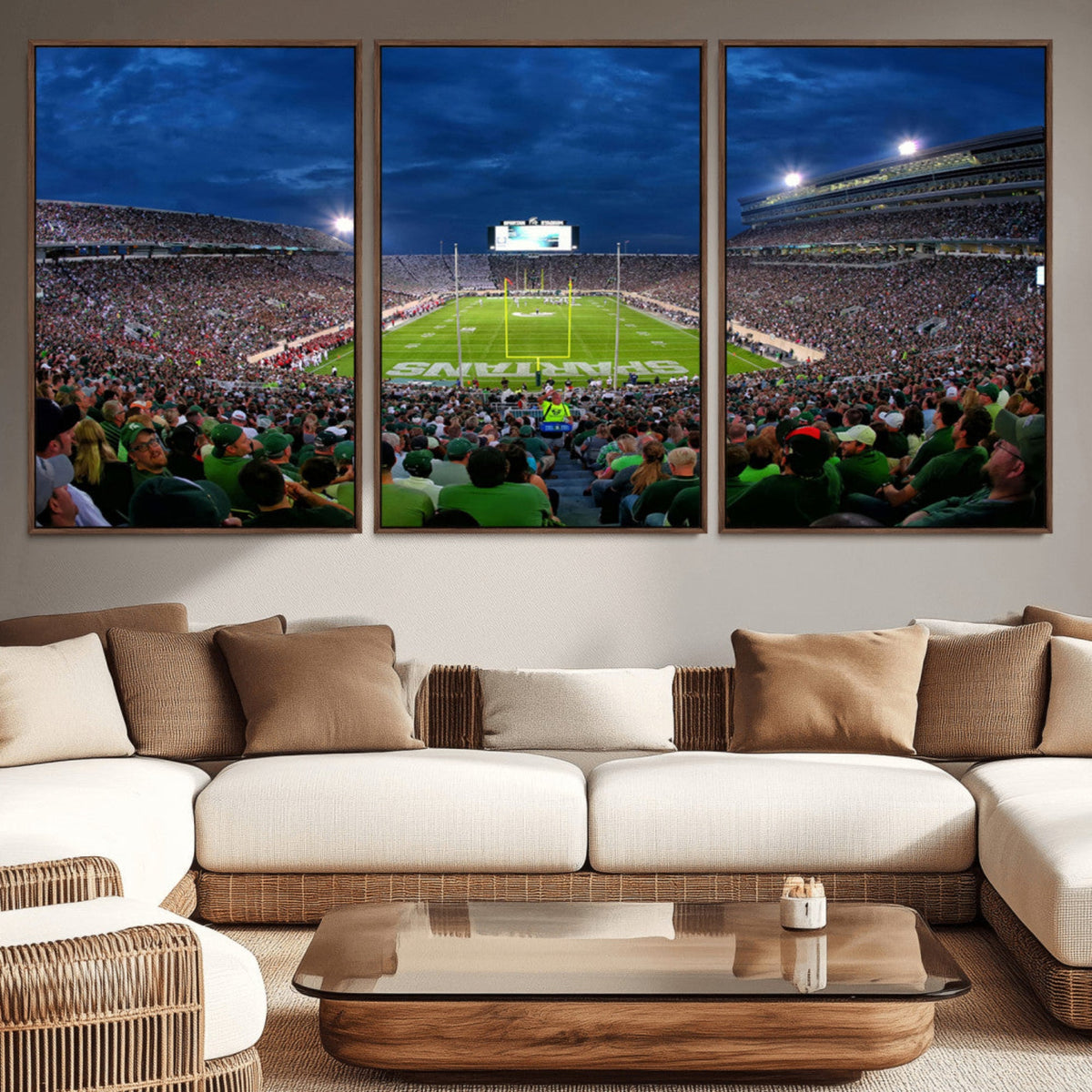 Michigan State Spartans Football Team Print - East Lansing
