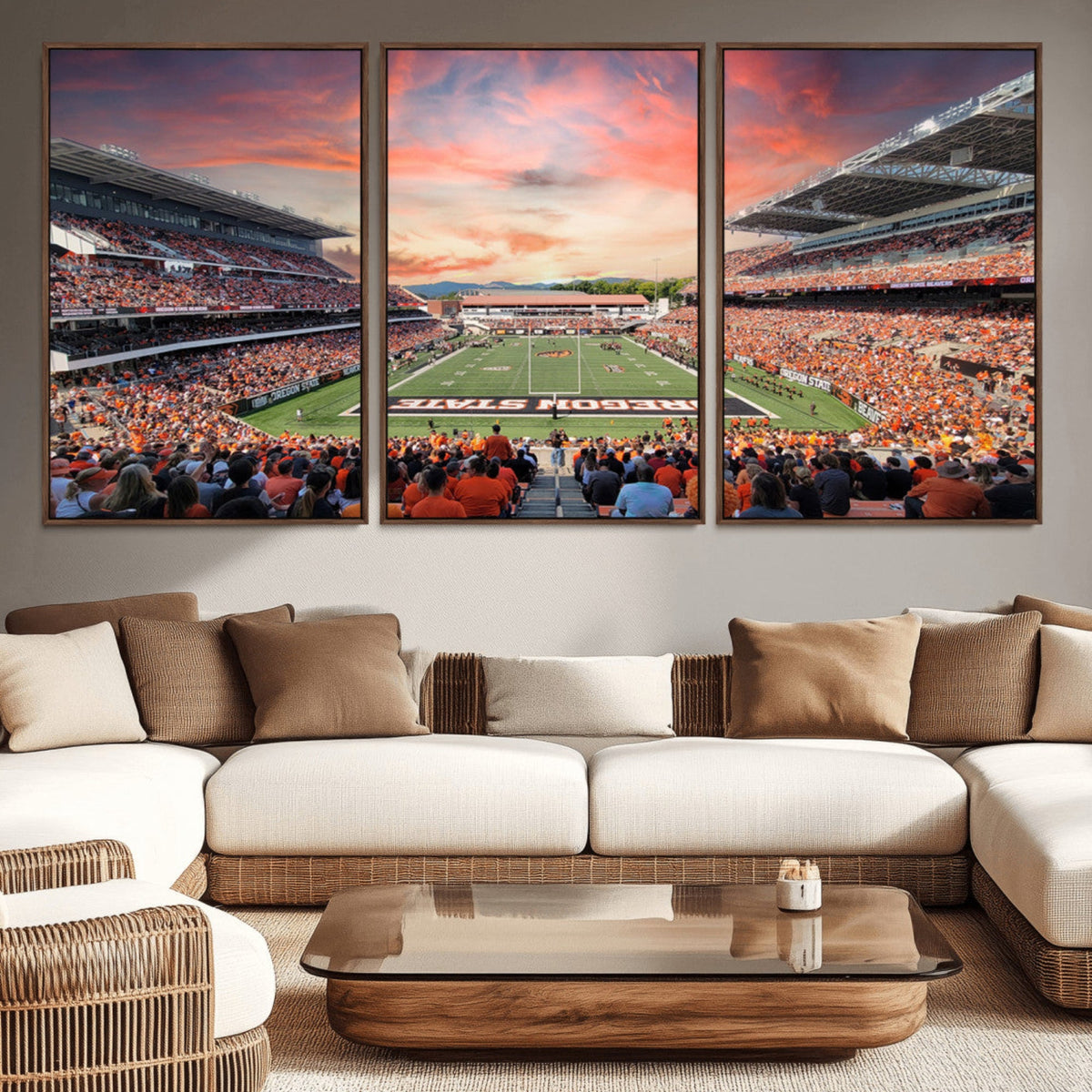 Oregon State Beavers Football Team Print - Corvallis Reser