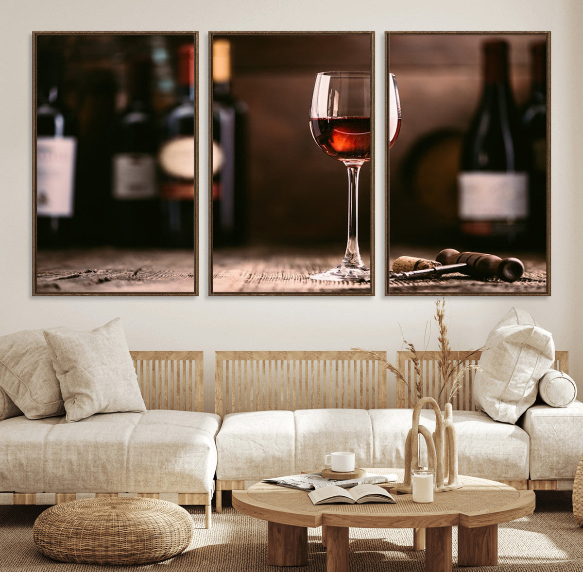 Red Wine and Bottle Canvas Print