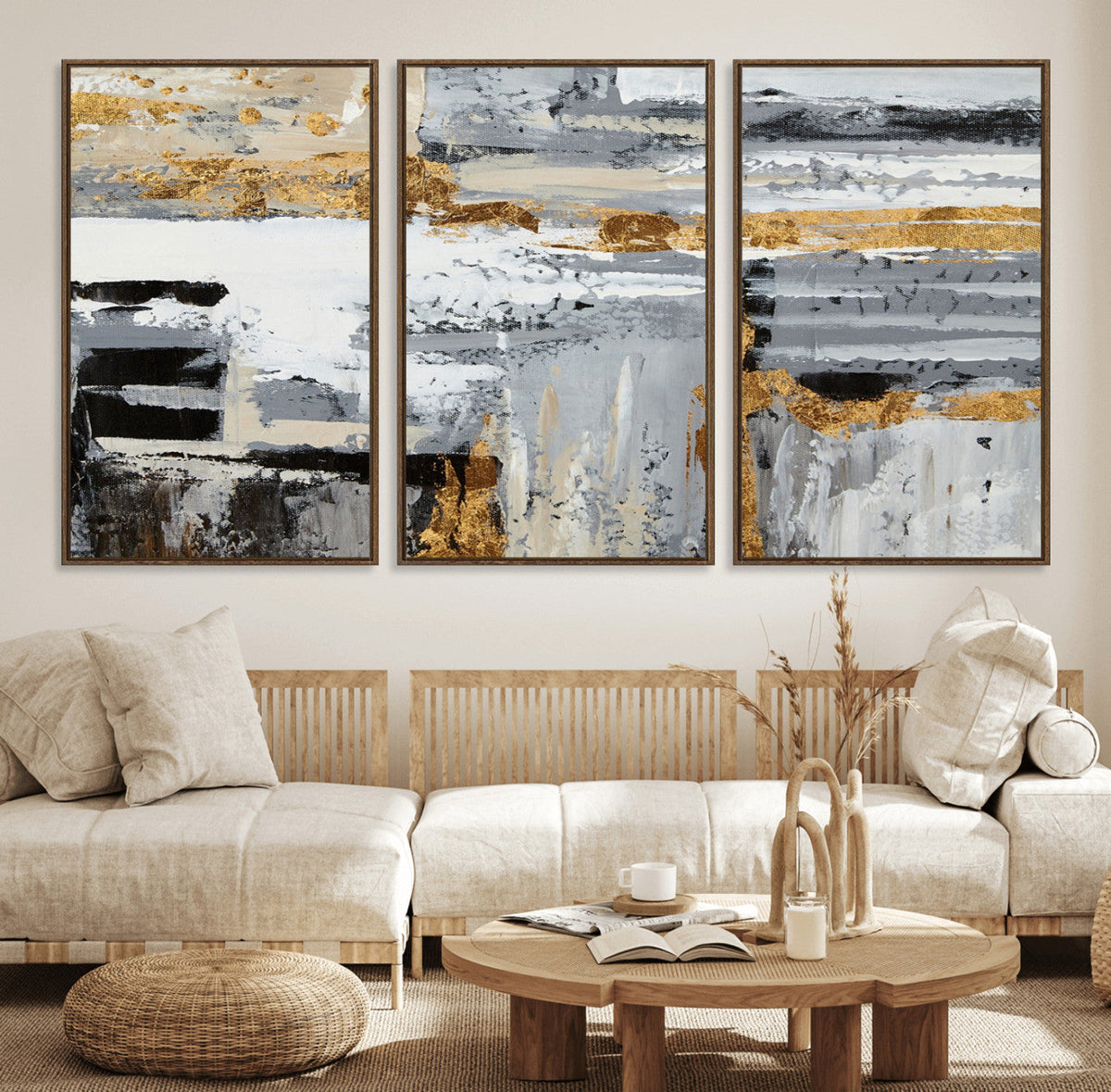 Abstract Painting Canvas Wall Art Print Paint Drip Art Brush