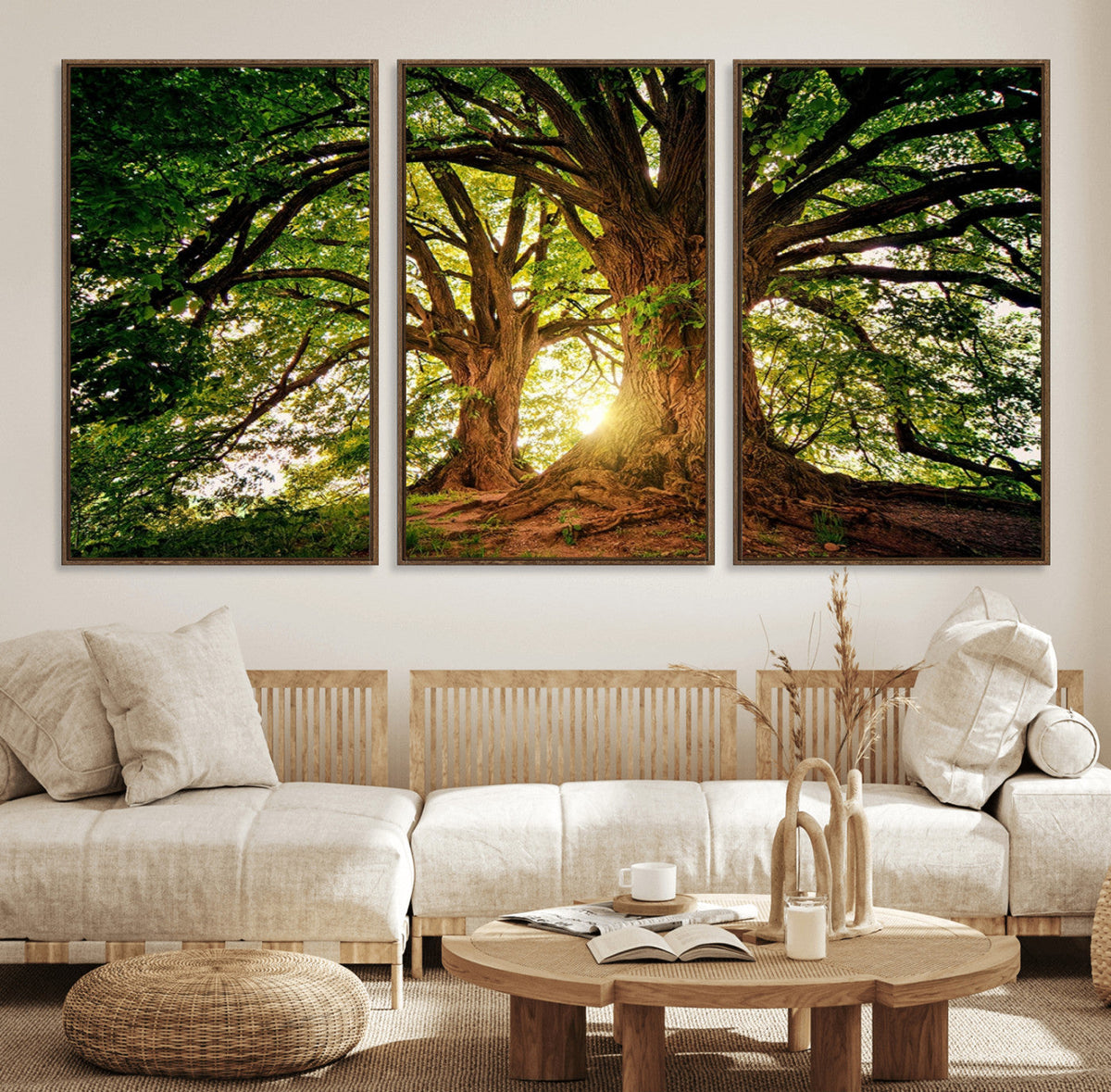 Majestic Ancient Tree Wall Art, NatureCanvas Print, Woodland