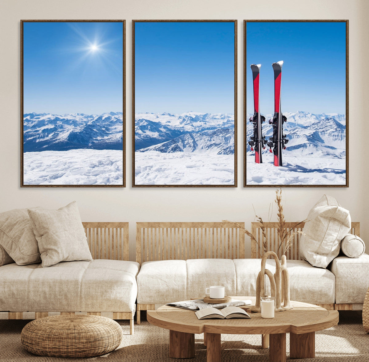 Ski Season Snow Wall Art Canvas Print