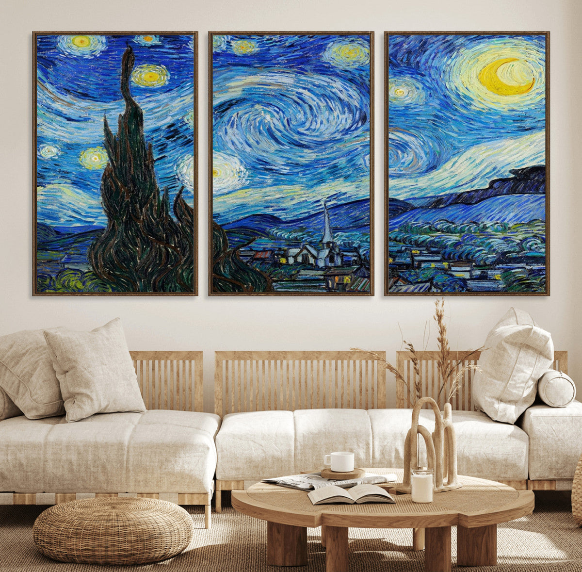 Vincent Van Gogh The Starry Night Abstract Wall Art Canvas