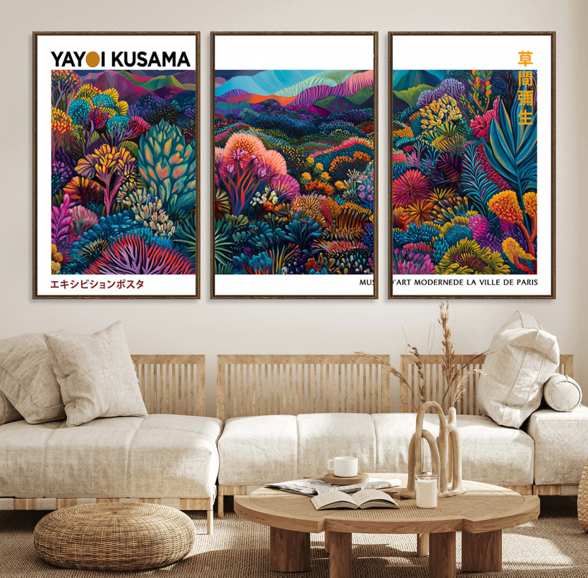 Framed Yayoi Kusama 1986 Wall Art Print – Japanese Wall Art