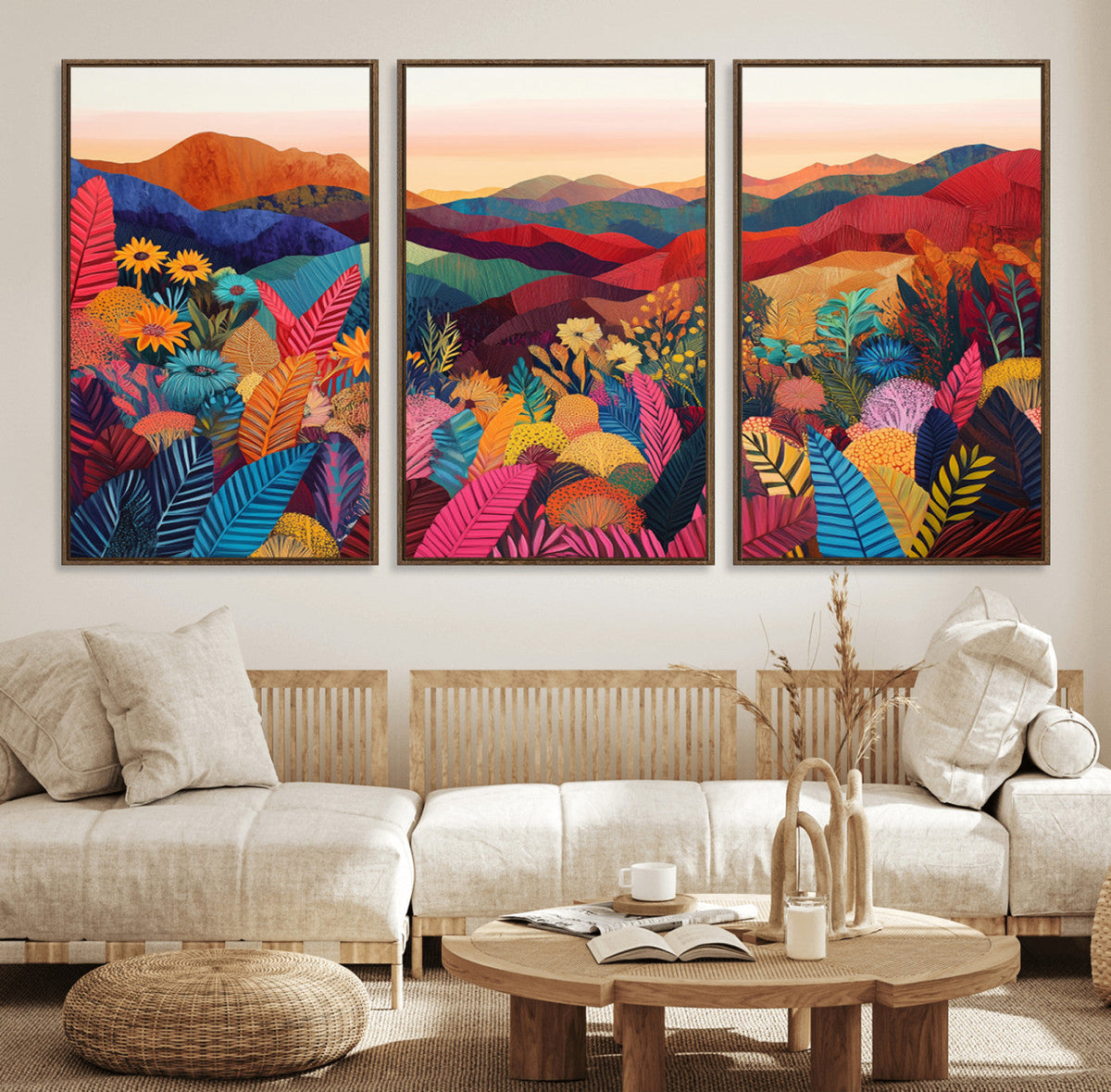 YAYOI KUSAMA Abstract Print - Landscape Canvas Wall Art