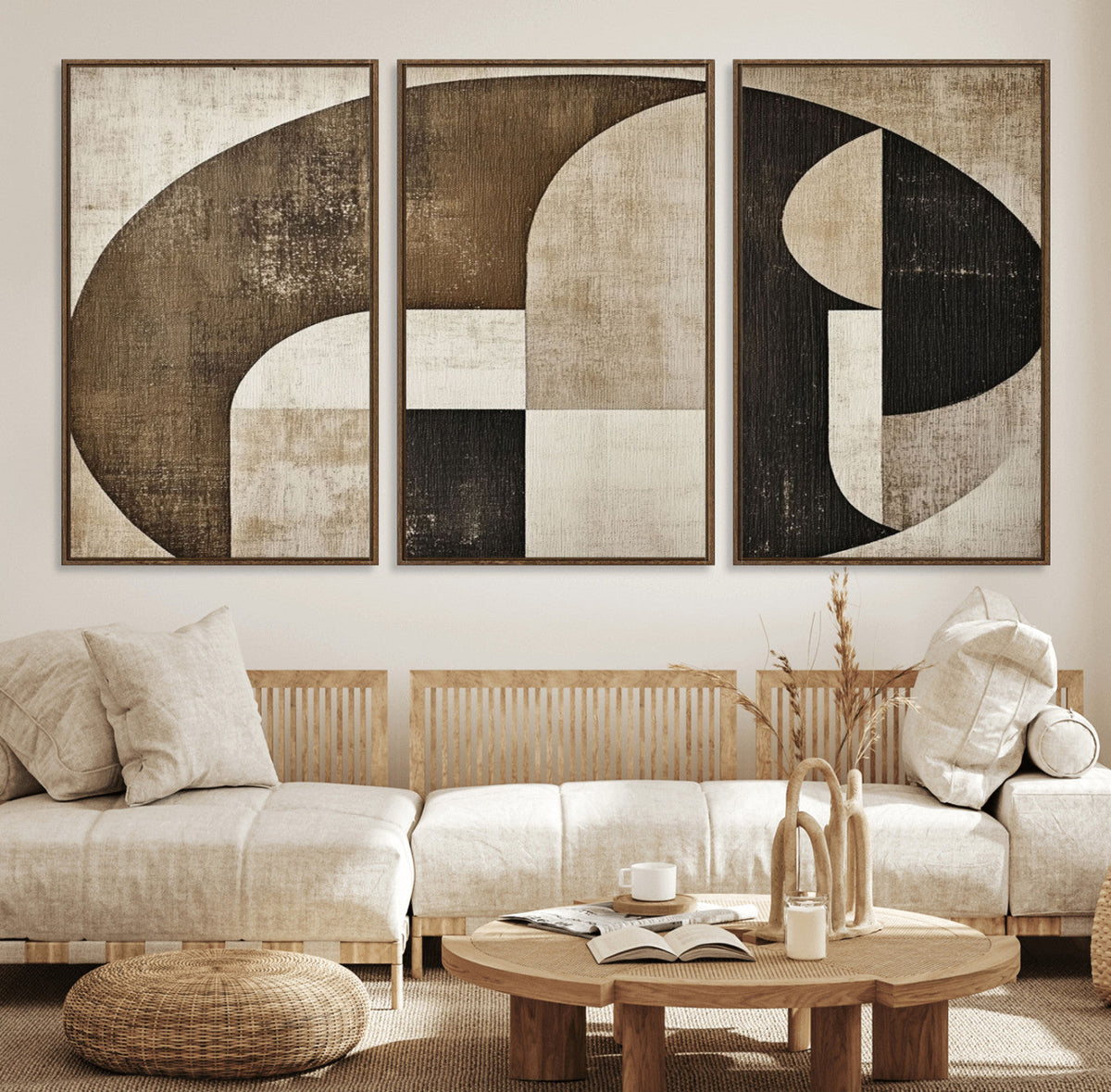 Wabi Sabi Abstract Wall Art | Geometric Modern Minimalist