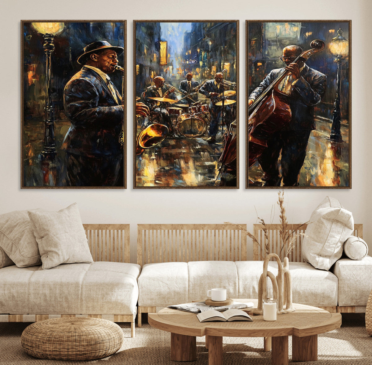 Jazz Canvas Wall Art Print – Abstract African American Music