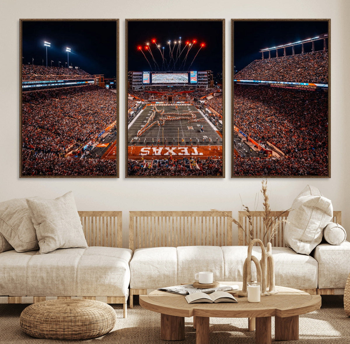 Texas Stadium Night Game Wall Art Canvas Print – Vibrant