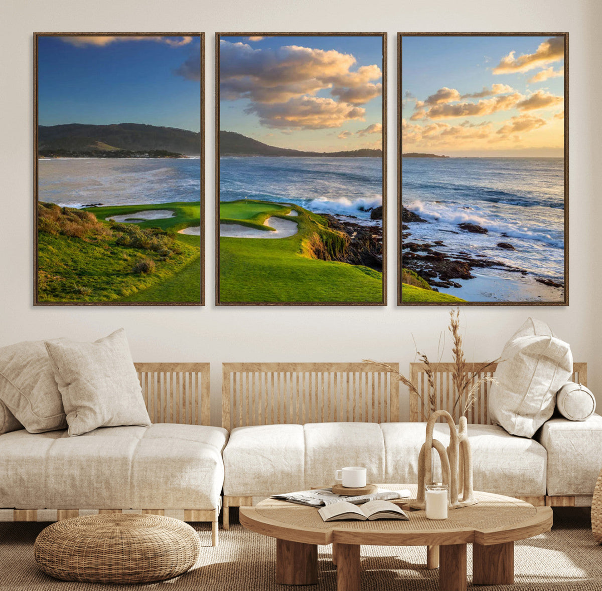 Pebble Beach Golf Links Wall Art Canvas Print – Iconic
