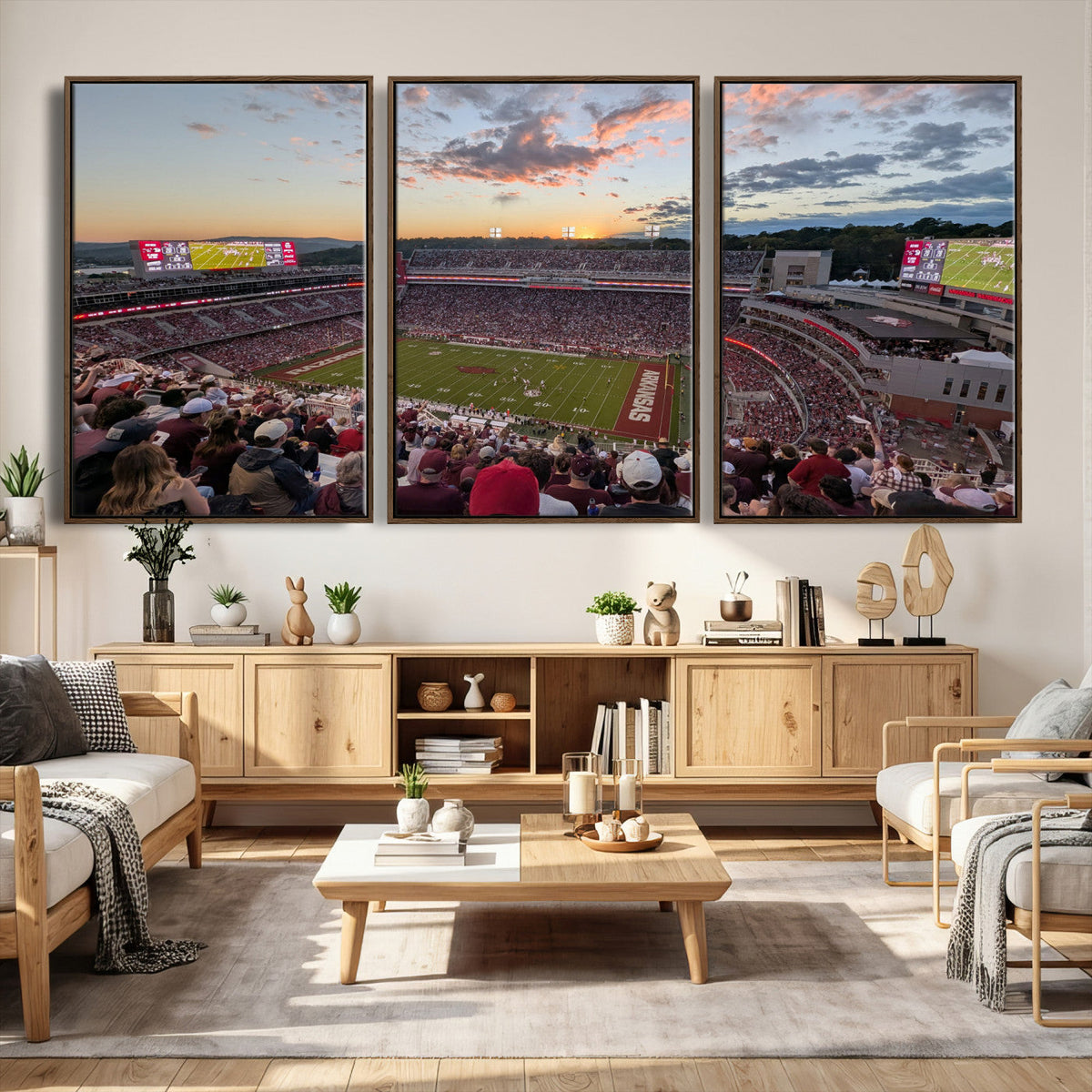 Donald W. Reynolds Razorback Stadium Wall Art Canvas Print –