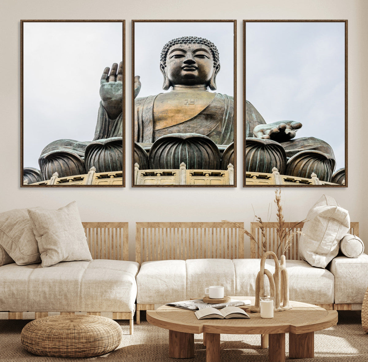 Buddha Statue Wall Art Canvas Print