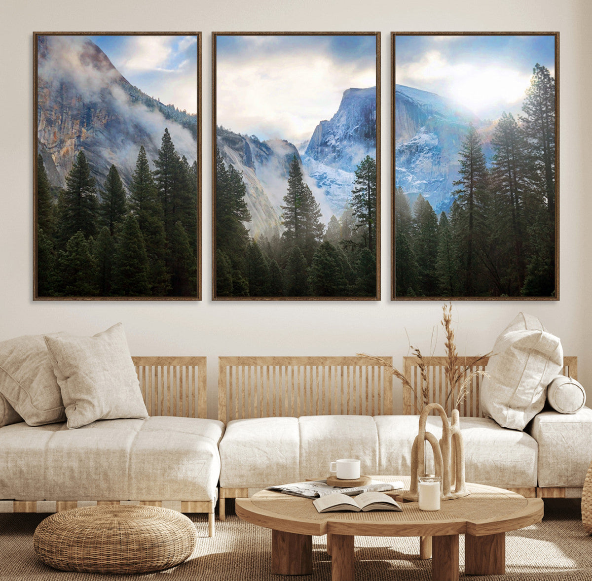 Half Dome Yosemite Calinia Wall Art Canvas Print El Capitan