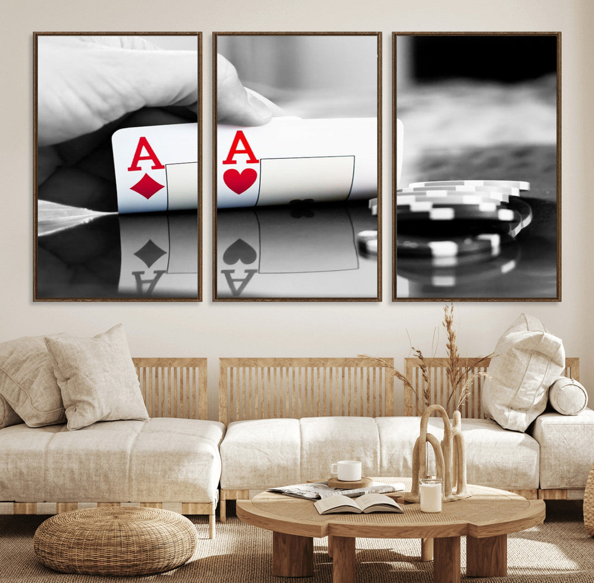 Aces Poker Art Poker Game Wall Art Canvas Print
