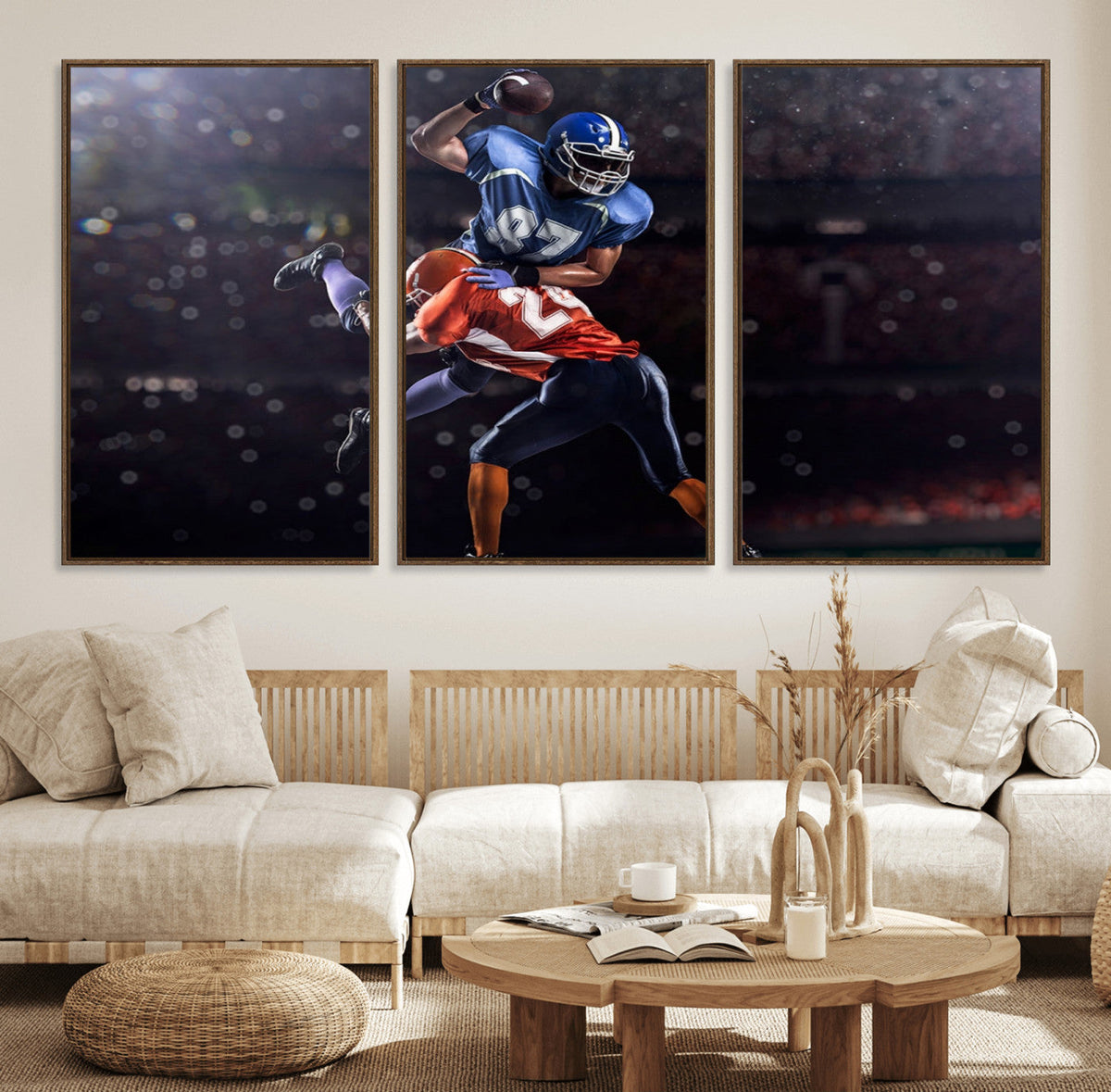 American Football Wall Art Canvas Print, Stadium Sport Wall