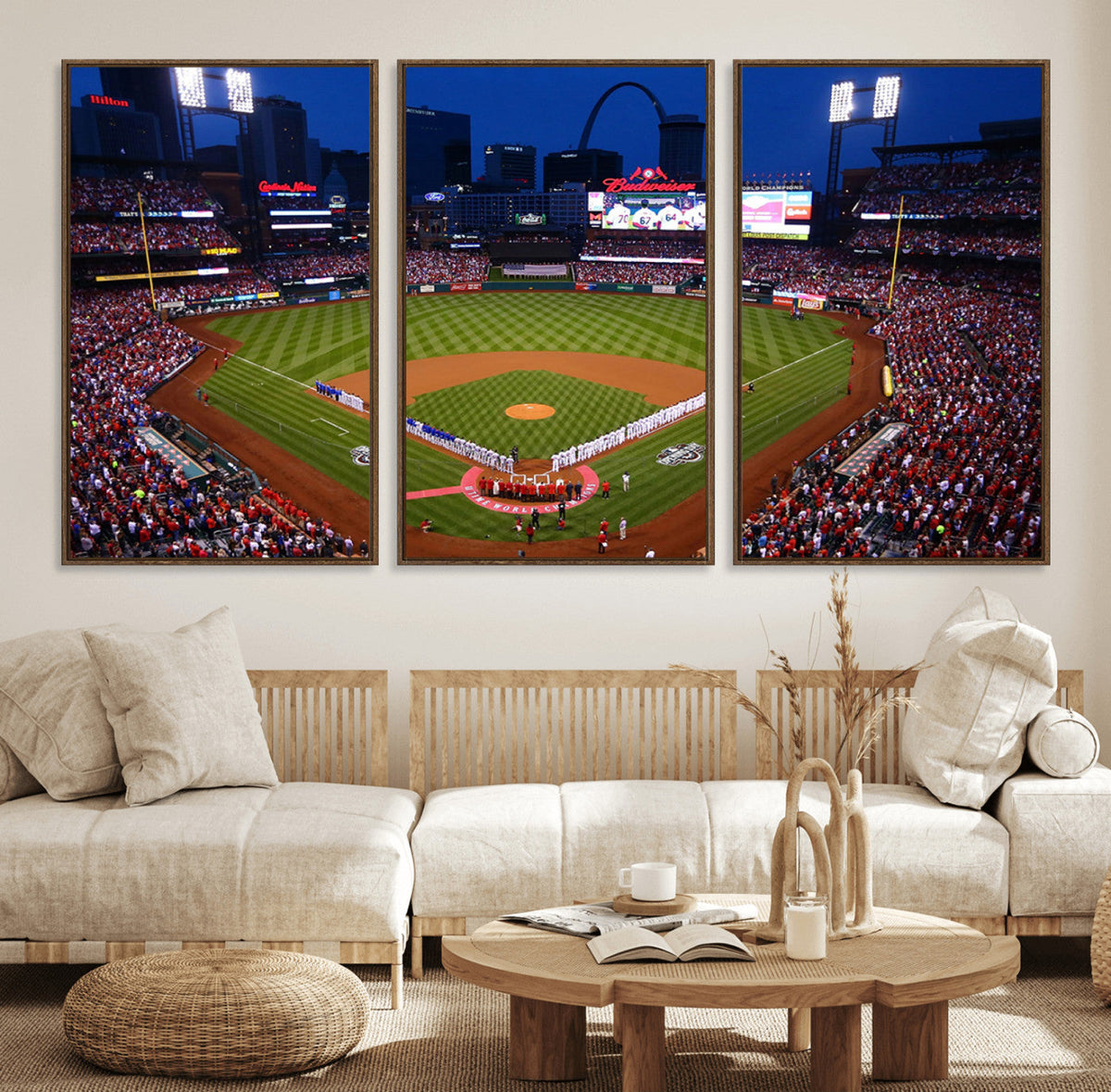 St. Louis Cardinals Baseball Team Print - Busch Stadium Wall