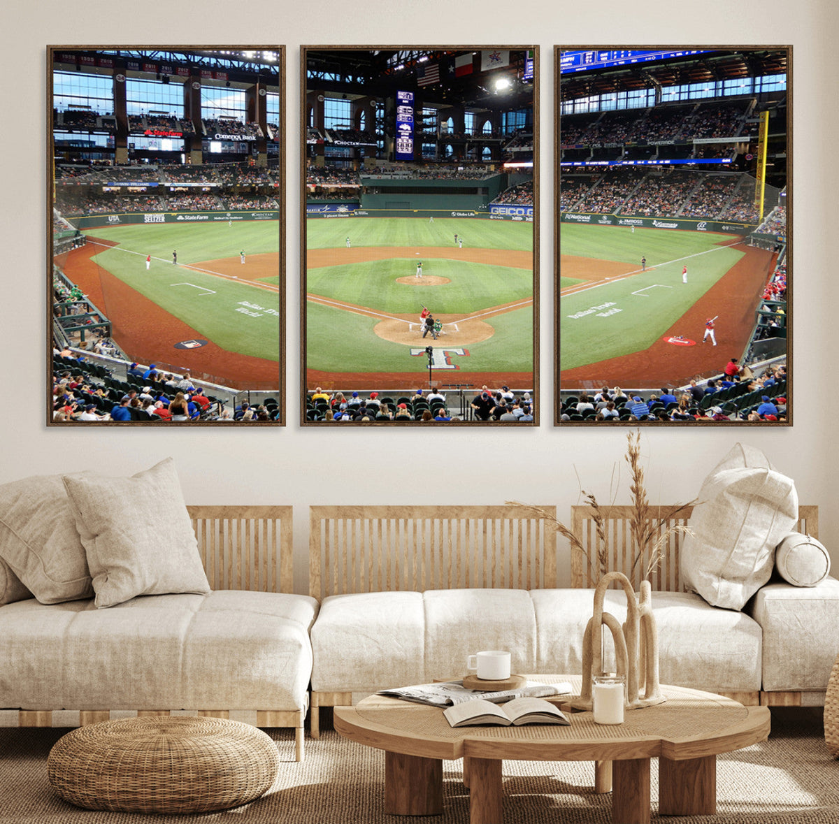 Texas Rangers Baseball Team Print - Arlington Globe Life