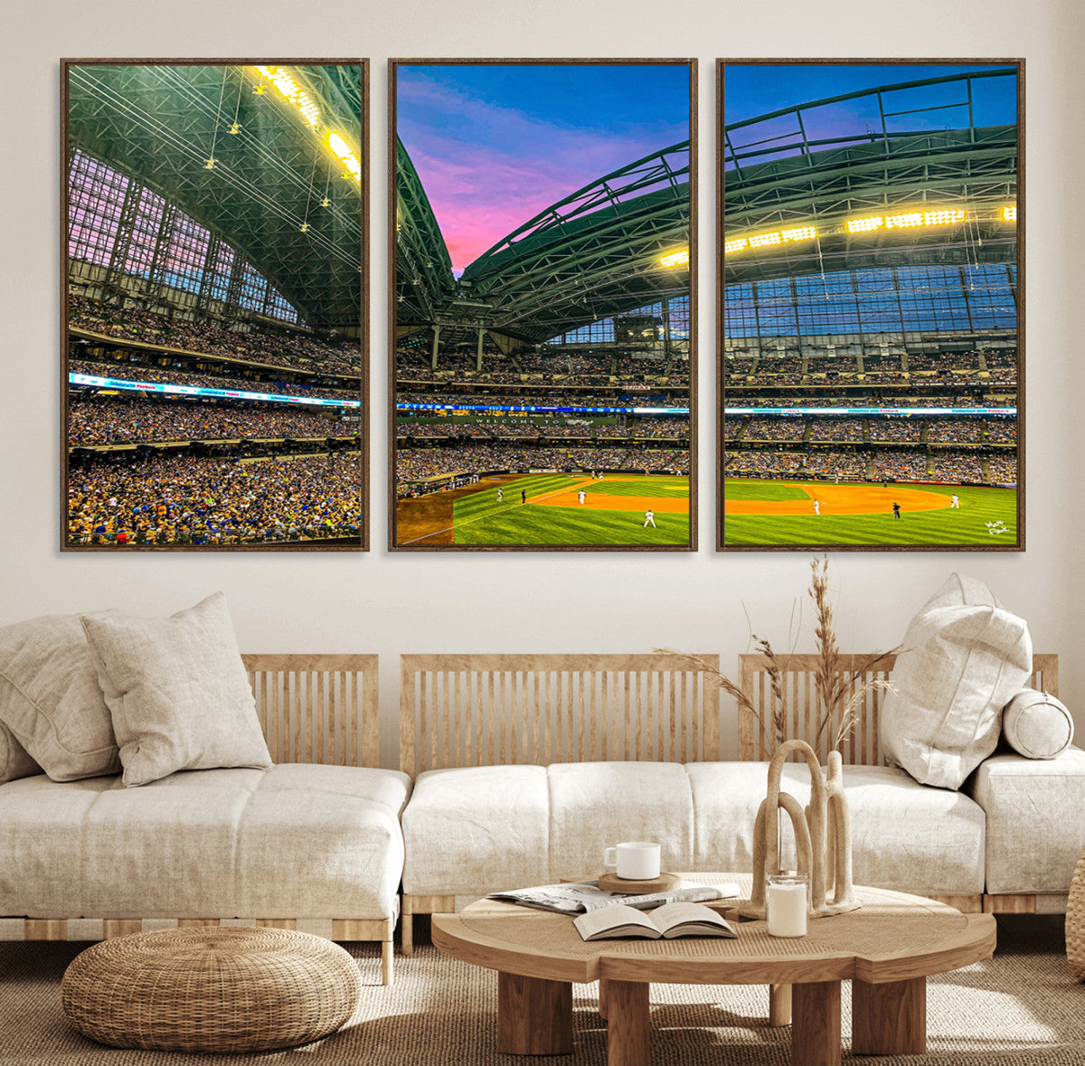 Milwaukee Brewers Baseball Team Print Canvas- American
