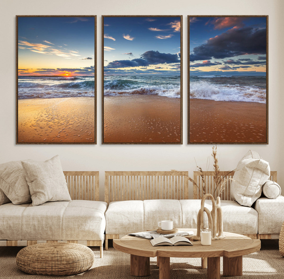 Beach Canvas Wall Art - Coastal Seascape Print for Living
