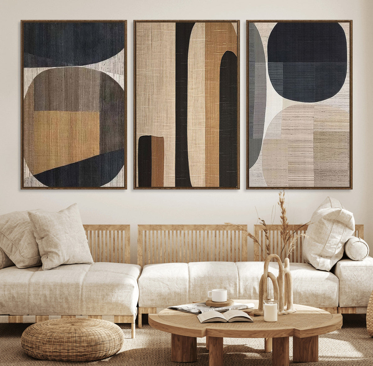 Wabi Sabi Canvas Print - Geometric Abstract Wall Art Canvas