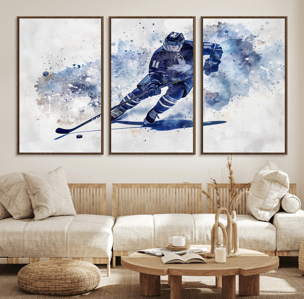 Hockey Player Wall Art Canvas Print - Sports-Inspired