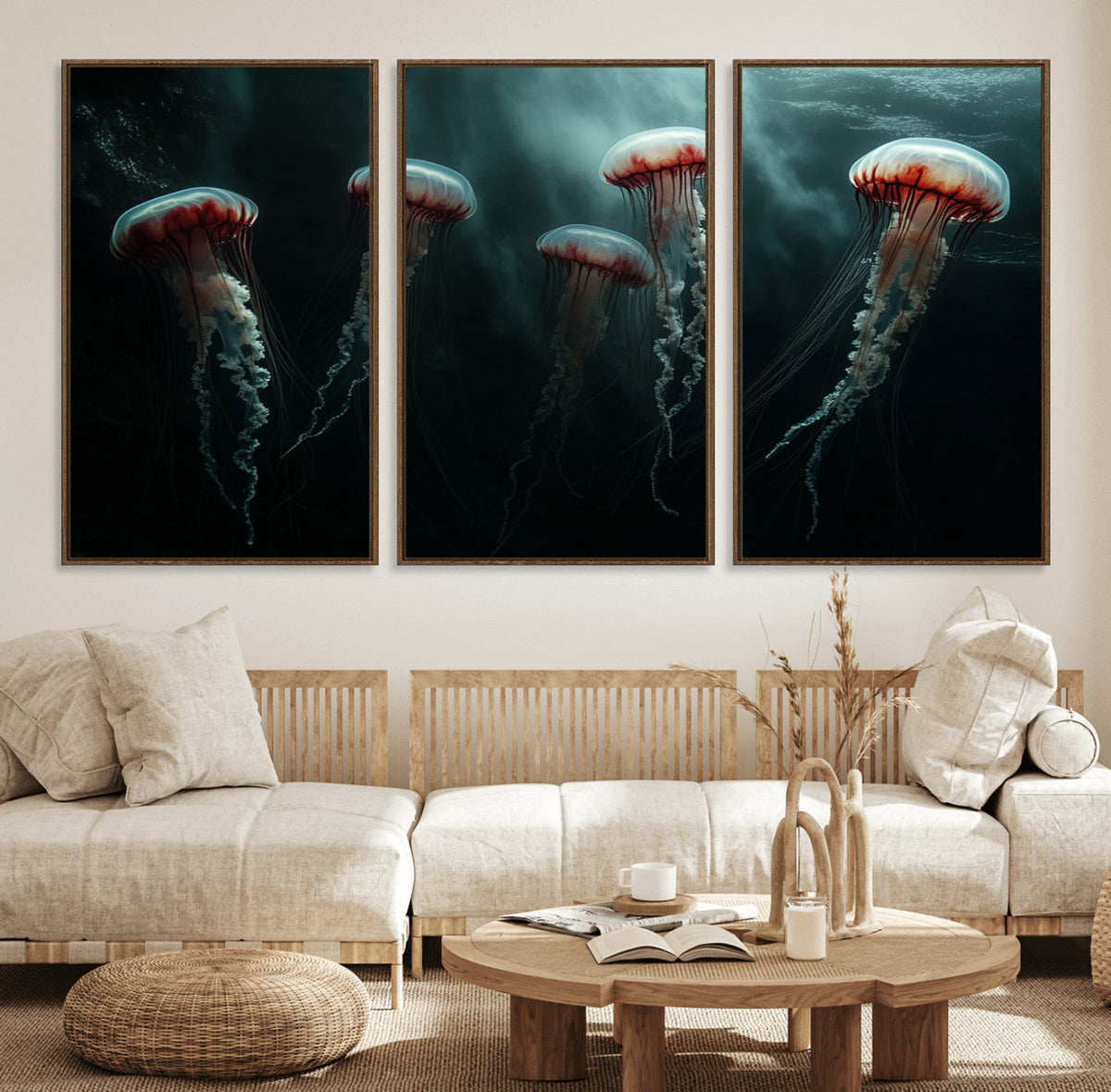 Abstract Jellyfish Wall Art Canvas Print