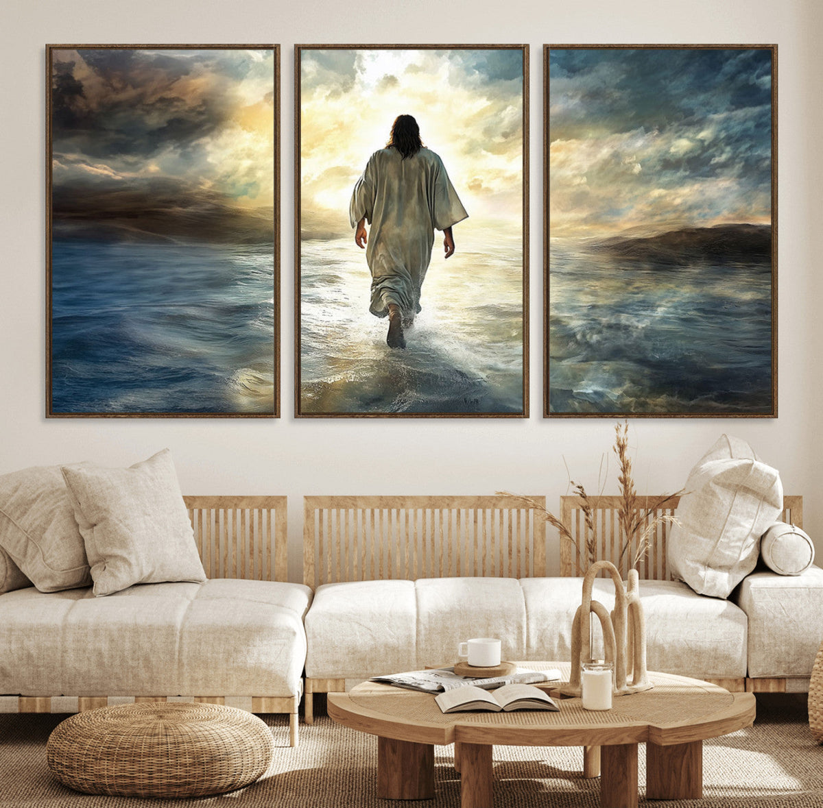 Jesus Walking on Water Wall Art | Canvas Print | Ready to
