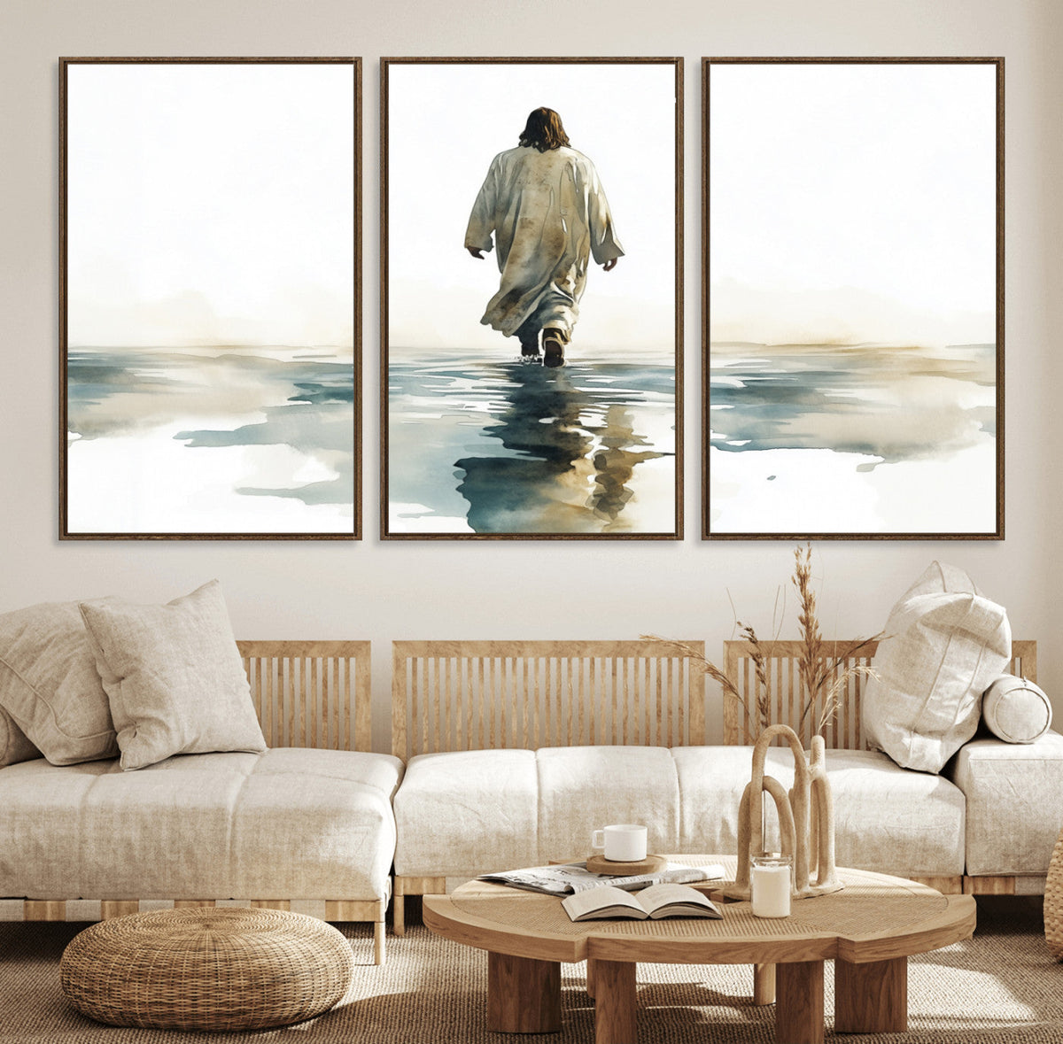 Abstract Jesus Wall Art Canvas Print, Christian Wall Art,