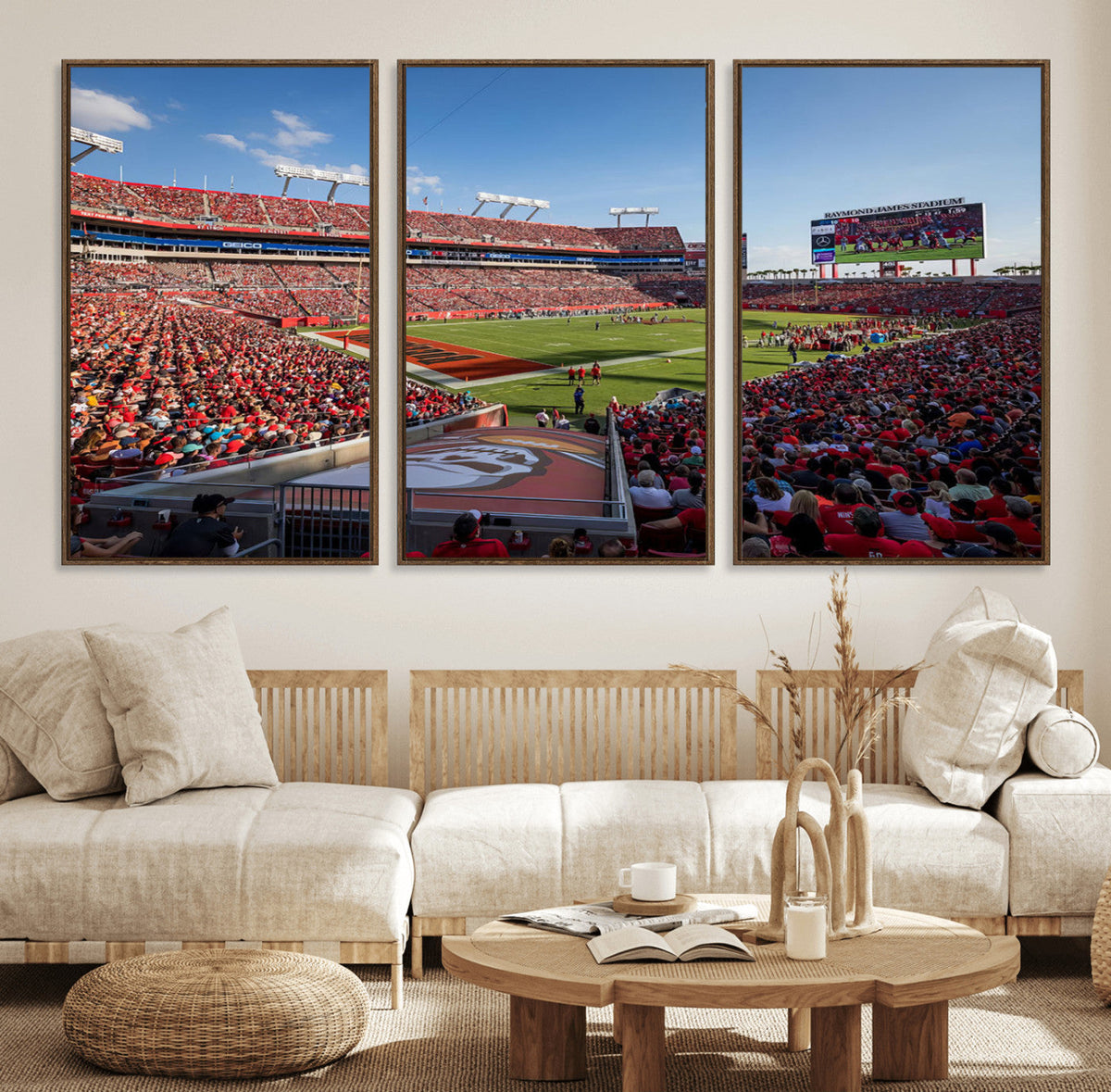 Florida Tampa Raymond James Stadium Wall Art Canvas Print -
