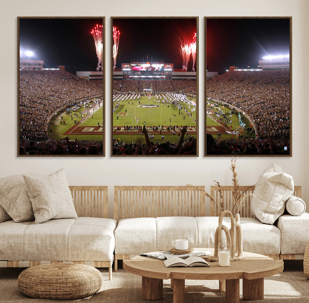 Framed Florida State Seminoles Football Team Print -